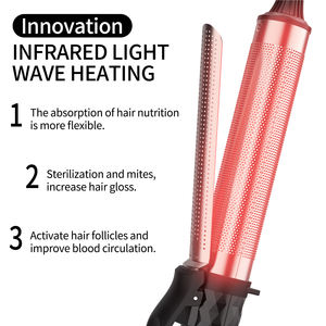 Fer à boucler infrarouge en céramique certifié, rotation automatique à 360 degrés, coiffage rapide électrique, usage domestique, hôtelier, camping-car, double tension - Product Image 4