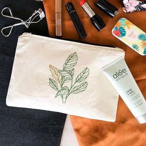 Customization New Washable <b>Canvas</b> Cosmetics Makeup Pouch Reusable <b>Plain</b> <b>Canvas</b> Cosmetic Bag <b>Canvas</b> Zipper Tool Pouch Bag - Product Image 1