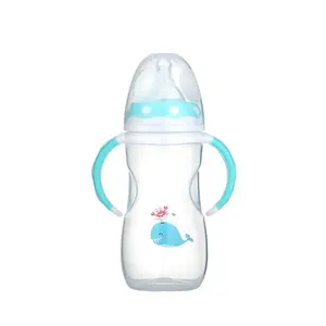 OEM Dịch vụ nhà máy 330ml 11oz rộng-cổ PP cho ăn chai dễ dàng Grip hai-tone đôi xử lý Silicone núm vú bé Nhựa sữa B