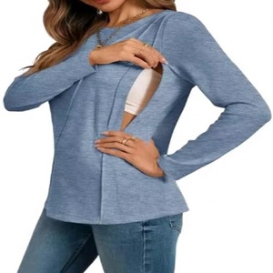 <span class=keywords><strong>Haut</strong></span> d'<span class=keywords><strong>allaitement</strong></span> NZMAN, chemise d'<span class=keywords><strong>allaitement</strong></span> pour femmes enceintes, <span class=keywords><strong>haut</strong></span> d'<span class=keywords><strong>allaitement</strong></span> en coton tricoté à manches longues avec fermeture éclair discrète - Product Image 1