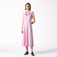 Robe pull maxi amincissante de haute qualité, style printemps Nouvelle-Angleterre, col en V élégant, taille naturelle, boutonnée, infroissable, ODM