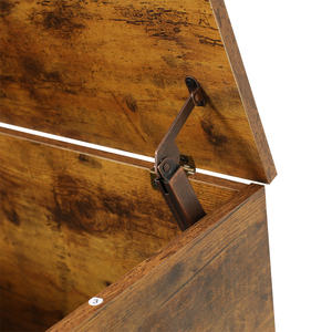 <span class=keywords><strong>Coffre</strong></span> de rangement en bois <span class=keywords><strong>coffre</strong></span> banc de rangement avec couvercle grand organisateur de boîte à jouets avec 2 charnières de sécurité <span class=keywords><strong>coffre</strong></span> à jouets robuste brun rustique - Product Image 5