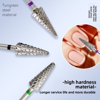 Foret conique en acier au tungstène pour le modelage des ongles et le retrait du gel