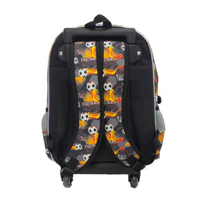 Ensemble de sacs à dos à roulettes 3 en 1 Cartoon Soccer Trolley <span class=keywords><strong>Cartable</strong></span> Sac à dos à roulettes pour enfants avec sac à lunch pour garçons - Product Image 3