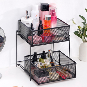 Égouttoir à vaisselle moderne à poser sur l'évier, double couche, coulissant, en acier inoxydable, avec porte-serviettes étanche pour rangement de cuisine - Product Image 2