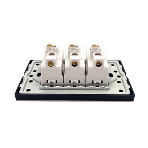 3 פינים 118 סוג אלומיניום 2 מ "מ לוח שלוש כברזיל בר מד 3 עגול חור שקע חשמלי קיר - Product Image 3