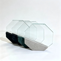 Trophée en cristal de marbre en gros, personnalisé, gravé au laser, pour cadeau d'affaires