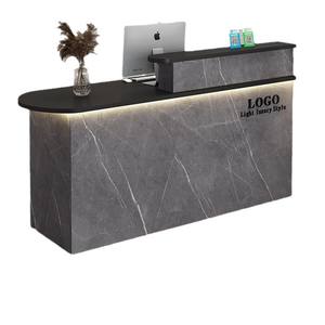 Mostradores de recepción de boutique de mármol al por menor modernos personalizados, Mostrador de caja registradora, Mostrador de pago - Product Image 2