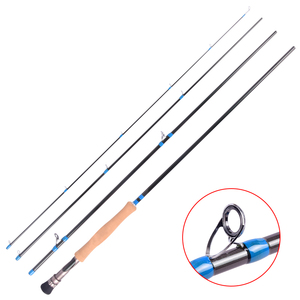Canne à pêche en <span class=keywords><strong>mer</strong></span> en fibre <span class=keywords><strong>de</strong></span> carbone, action rapide, 4 sections, 73 cm, poignée en liège, Euro Nymph pour poisson-chat - Product Image 2