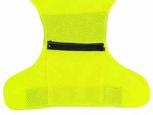 Gilet de sécurité réfléchissant en polyester PVC fluorescent haute visibilité personnalisable avec logo personnalisé certifié ANSI classe 1 EN 20471 - Product Image 3