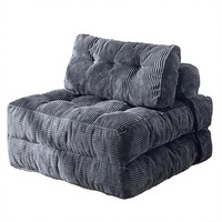 Canapé-lit pliant moderne en tissu pour appartement et salon - Fauteuil convertible avec matelas pliable