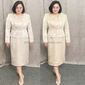 Conjunto de ropa de dos piezas para mujer talla grande hasta 5XL, traje de iglesia, abrigos y vestidos para damas. - Product Image 4