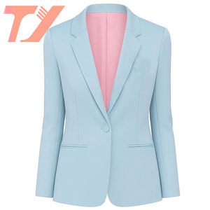<span class=keywords><strong>Blazer</strong></span> Casual TUOYI per Donne, Giacche Eleganti Blu Semplici per Completi da Ufficio, Stampa su Richiesta - Product Image 1