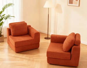 Convertible <b>Folding</b> <b>Sofa</b> Bed Set Multi-Functional Sleeper Chair Memory Foam Back Support Portable Futon Couch Living Room - Product Image 2