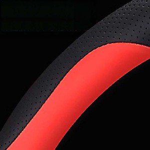 Funda Deportiva Bicolor para <span class=keywords><strong>Volante</strong></span> de BMW <span class=keywords><strong>Suzuki</strong></span> <span class=keywords><strong>Swift</strong></span>, Base Plana, Perforada, Transpirable, Cómoda, Personalizada - Product Image 3