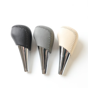 Car <b>Gear</b> <b>Knob</b> Leather Black Gray Beige Ergonomic For Toyota Camry - Product Image 1