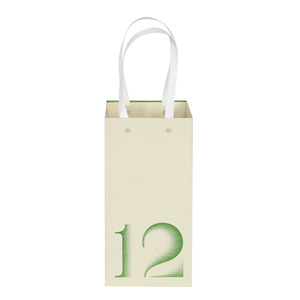 Custom Printed Eco-Friendly Pulp Square Bottom Holiday Wine Packaging Paper Bag Handle for Certified Luxury <b>Floral</b> Design - Product Image 1