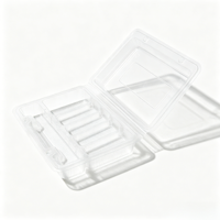 Boîtes en plastique transparentes personnalisables, sûres pour les animaux de compagnie, jetables, recyclables, pour emballages alimentaires avec couvercles, pour sucettes glacées Tanghulu et brochettes de fruits