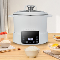 Autocuiseur multifonctionnel en acier inoxydable 3L à levage automatique, pour riz faible en sucre, avec fonction de réservation et de minuterie