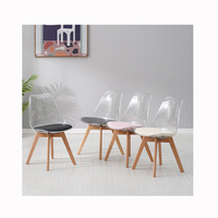 Chaises de salle à manger haut de gamme pour le printemps et l'automne, chaises fantômes en acrylique populaires et bon marché pour enfants, chaise de coiffeuse transparente