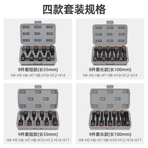 ชุดประแจบิตไฮสเปค 1/2 นิ้ว H4 H17 เมตริก โครเมียม วาเนเดียม สตีล เกรดอุตสาหกรรม เครื่องมือซ่อมแซมบ้านและรถยนต์ - Product Image 4