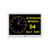 Nouvelle horloge Alzheimer de grande taille Horloge de jour numérique de 15 pouces pour les personnes âgées Calendrier électronique non abrégé