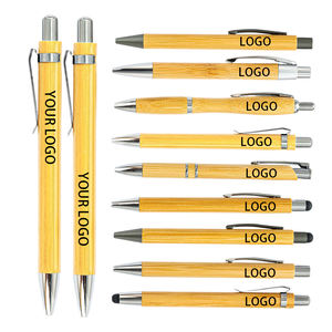 ปากกาลูกลื่นไม้ไผ่แกะสลักเลเซอร์สำหรับธุรกิจโรงเรียนสำนักงาน - Product Image 1