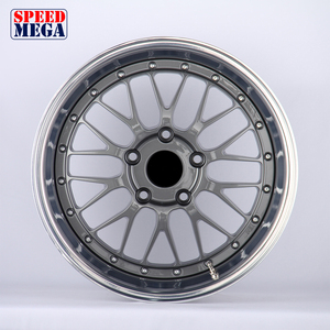 Wholesale Customization 8J JDM Style LM Forged Aluminum Alloy Car Wheels 6061-T6 2 Piece Brush Finish Sliver Lip Passenger Cars - Product Image 1