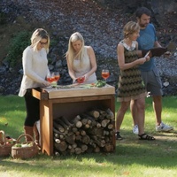 Table de barbecue pliante de luxe en acier Corten pour extérieur, avec grill coréen, finition rouille, hauteur réglable, pour maison et restaurant