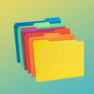 Декоративные папки для файлов под заказ усиленные 1/3 вырезанные вкладки пластиковые манильские папки красный желтый зеленый синий оранжевый фиолетовый