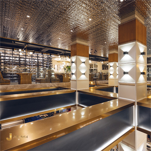 EX112 3D plaque d'ondulation de l'eau plaque en acier inoxydable maison Art décoration panneau mural plafond élégant feuilles d'acier inoxydable - Product Image 4