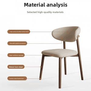<span class=keywords><strong>Sedia</strong></span> da Pranzo in Stile Nordico con Struttura in <span class=keywords><strong>Legno</strong></span> e Cuscino in <span class=keywords><strong>Pelle</strong></span> per Casa, Ufficio e Ristorante, con Schienale per il Relax durante i Pasti - Product Image 6