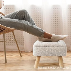 Fabric <b>stools</b>, small benches, household adult sofa <b>stools</b>, living room and <b>bedroom</b> trendy solid wood low <b>stools</b> and chairs, - Product Image 1