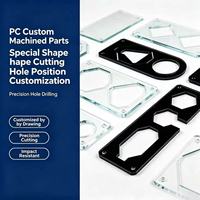 Composants usinés sur mesure en polycarbonate, plaque PC résistante aux chocs avec service de découpe spéciale et perçage de précision