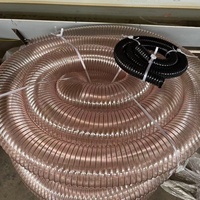 Tuyau de transport de matériaux en acier PU robuste pour la collecte de poussière de travail du bois, pour routeur CNC et élimination de la sciure de bois