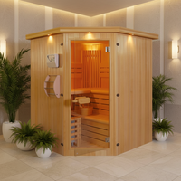 Sauna intérieur en bois, prix d'usine, sauna intérieur de luxe, sauna traditionnel à vapeur, sauna pour 2 à 4 personnes, à vendre