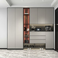 Meuble à chaussures en panneaux de bois, moderne et simple, personnalisable, pour salon et entrée, grande capacité de rangement, démontable