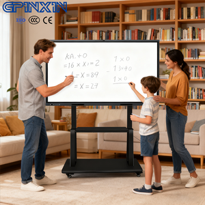 Quadro Interativo de 55/75/86 Polegadas com 20 Pontos de Toque, Computador Integrado (OPS), Quadro Eletrônico Inteligente com Transmissão Sem Fio para Casa - Product Image 1
