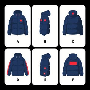 QZFSO Manteau en duvet de polyester de conception personnalisée avec duvet de canard blanc froid d'hiver épais Veste bouffante réactive à la chaleur coupe-vent pour hommes - Product Image 4