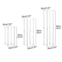 Moderne transparente Blumen ständer Elegante geometrische Säulen vase für Geburtstags feier Hochzeit Esstisch Dekoration Großhandel