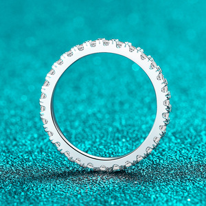 Anelli Nuziali in Moissanite per Donne, Anelli in Argento S925, Anello Eternity Impilabile, Anello di Fidanzamento, Anello per Anniversario - Product Image 4