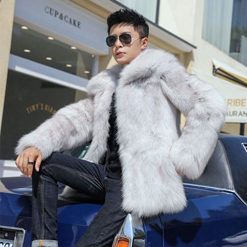 Manteau En Fourrure Véritable De Renard Blanc - Luxe, Taille Unique, Neuf Sans Étiquette