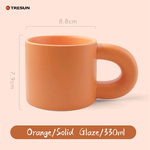 ถ้วยเซรามิกสีทึบสไตล์นอร์ดิกค้นพบการพิมพ์โลโก้ที่กำหนดเองถ้วยกาแฟนมสไตล์นอร์ดิก - Product Image 5