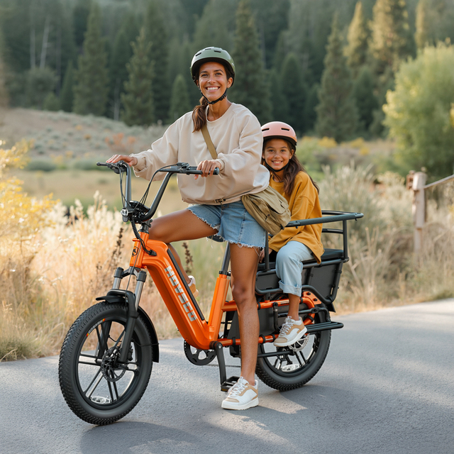 Adult Cargo Bike for Commercial Use 200KG Heavy Load 1000W High-Torque Motor Battery Disc Brakes