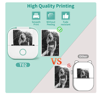 Imprimante sans fil Phomemo T02 imprimante photo de poche imprimante thermique Portable sans encre autocollants fabricant Mini pour la maison école bureau