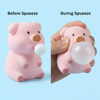 Jouet anti-stress à bulles à presser en forme de cochon en EVA, avec fonction musicale, pour enfants de 3 à 14 ans, vente en gros