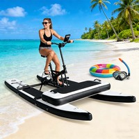 Vélo aquatique gonflable à pédales en PVC pour 1 personne, protection de l'environnement, utilisation en extérieur pour les centres de villégiature et la mer