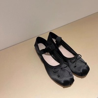 Personnalisation en usine, personnalisation du logo, OEM, ODM, Ballerines plates à nœud uni, à bride unique et bande élastique, Nouvelles chaussures Mary Jane