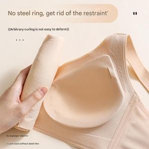 <span class=keywords><strong>Sujetador</strong></span> push-up de talla grande con <span class=keywords><strong>cierre</strong></span> frontal, 6 colores, con soporte suave y pliegues laterales para que las mujeres proporcionen un soporte cómodo - Product Image 6