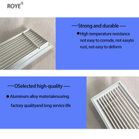 Grille de sortie d'air conditionné à lamelles réglables en aluminium rectangulaire à montage au plafond, design moderne pour les systèmes centraux